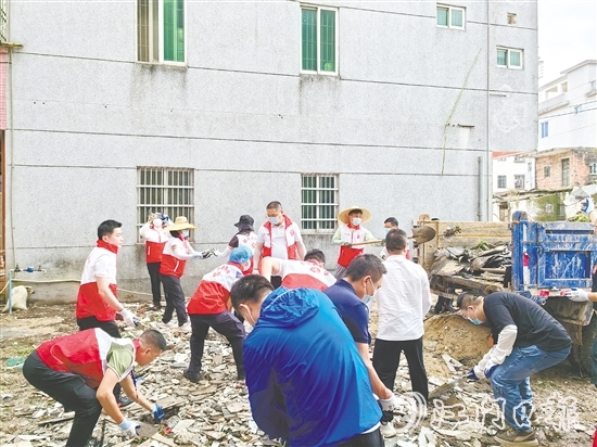 恩平市人大常委會組織各級人大代表開展滅蚊清潔行動。